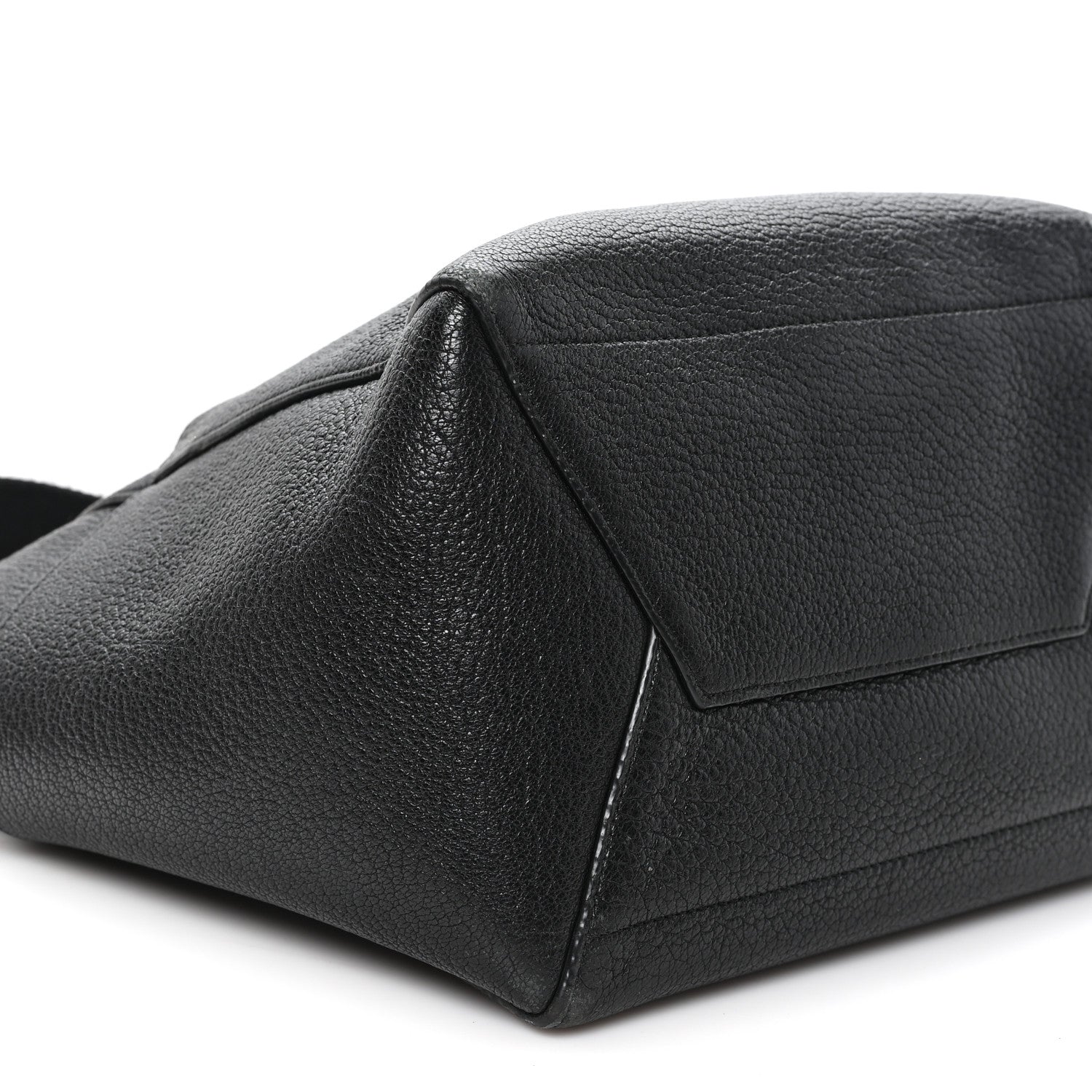 Celine Soft Grained Calfskin Sangle Bucket Bag Black 8 of 10