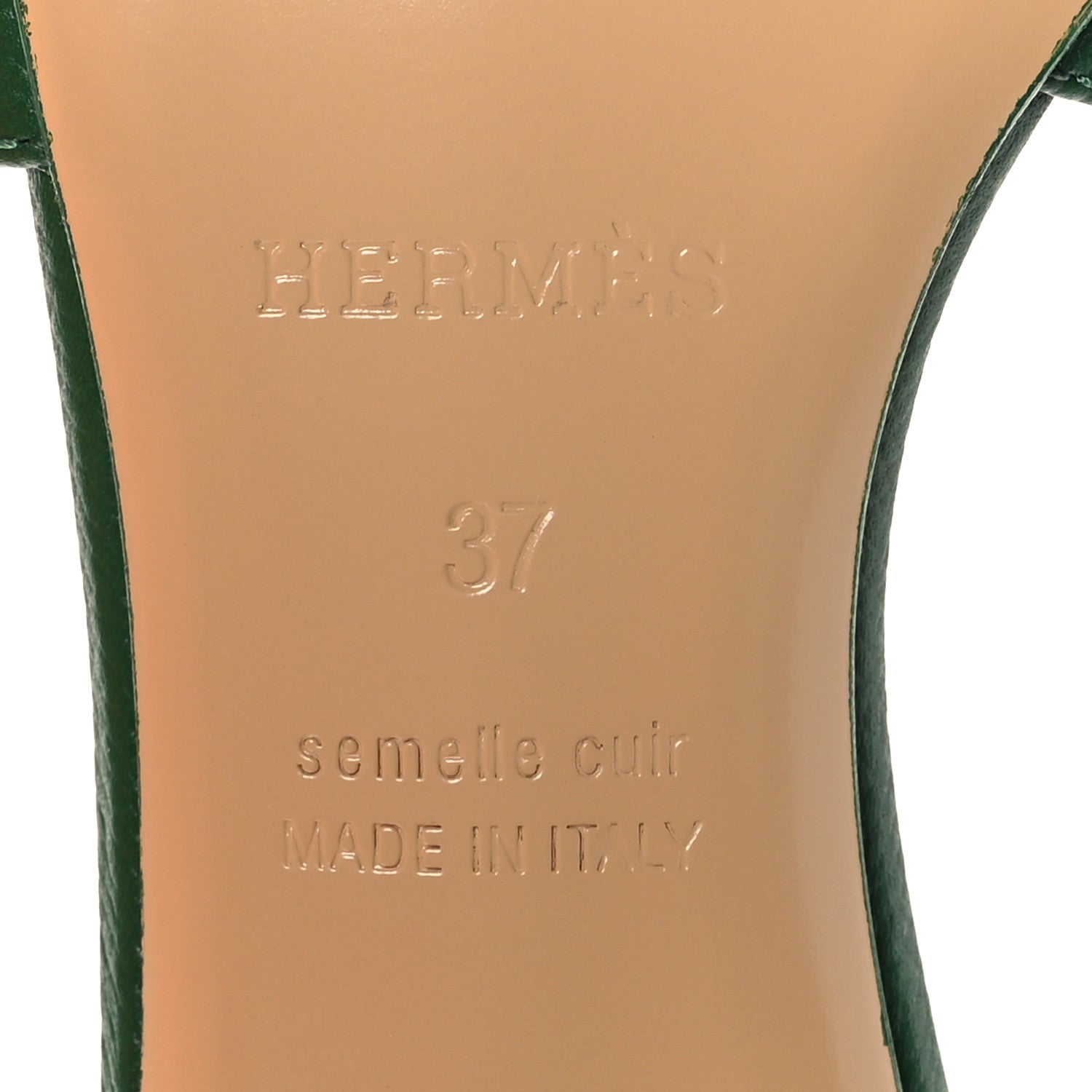Hermes Epsom Oasis Sandals 37 Vert Cactus 8 of 9