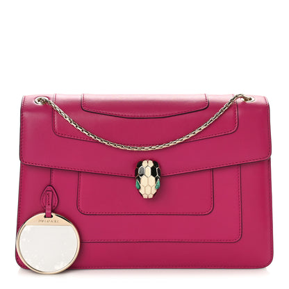 Bulgari Calfskin Serpenti Forever Shoulder Bag Pink 1 of 10