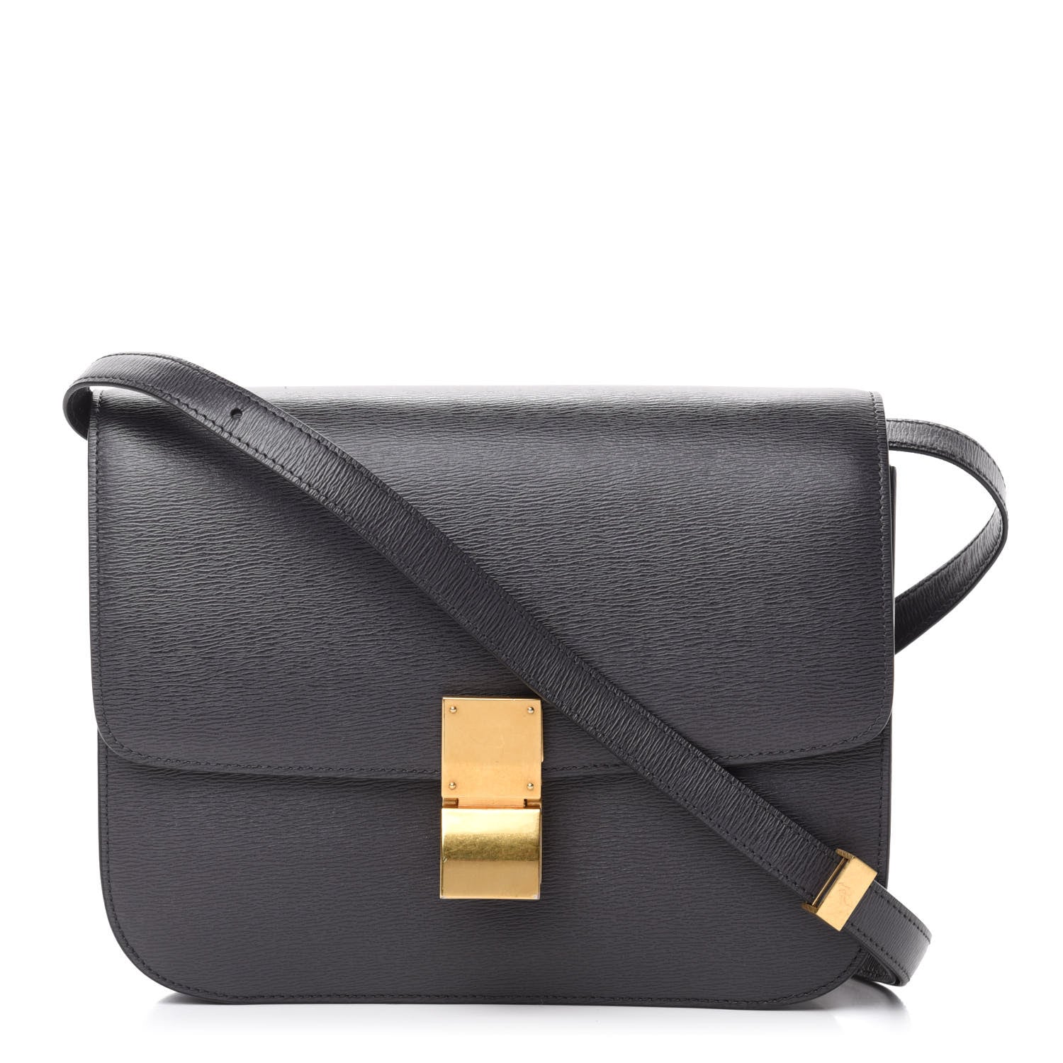 Celine Liege Calfskin Medium Classic Box Flap Bag Liquorice 1 of 11