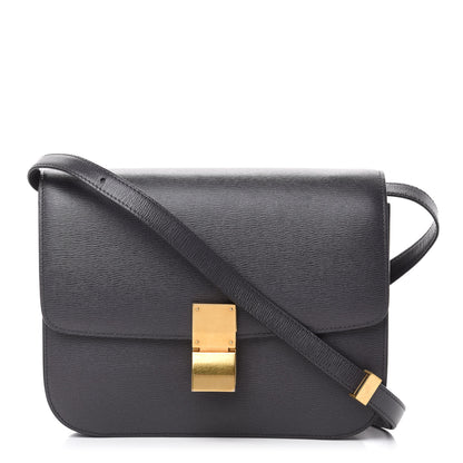 Celine Liege Calfskin Medium Classic Box Flap Bag Liquorice 1 of 11