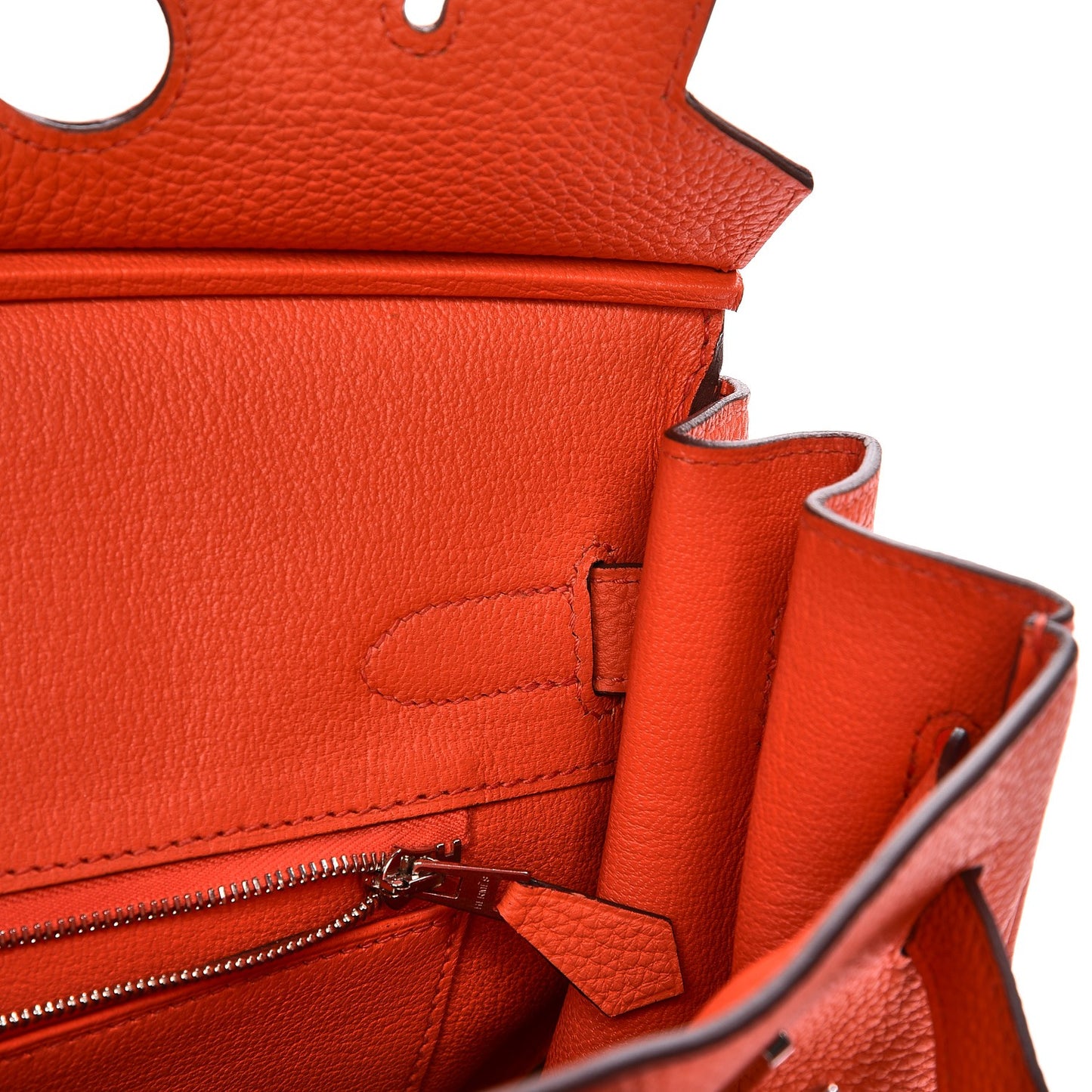 Taurillon Clemence Birkin 30 Orange Poppy