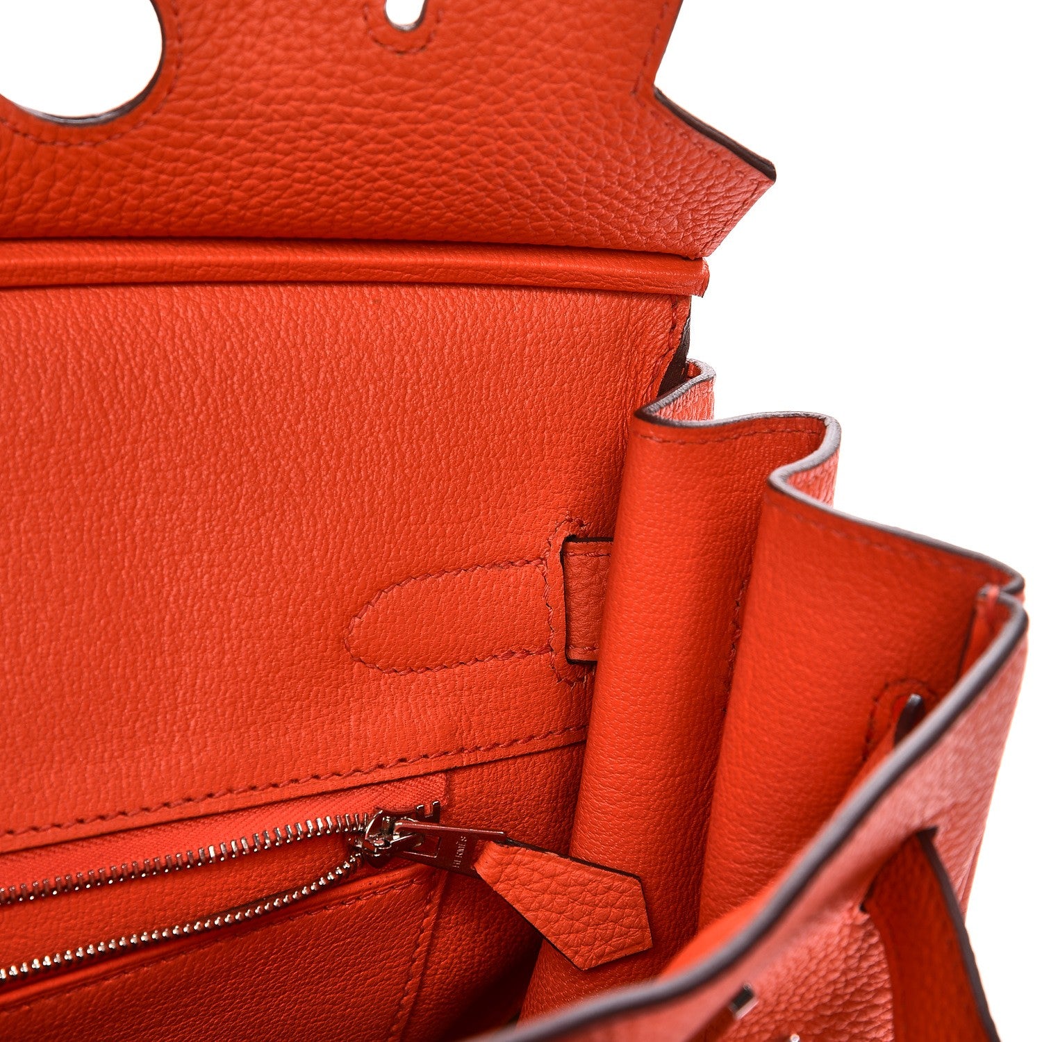 Hermes Taurillon Clemence Birkin 30 Orange Poppy 14 of 33