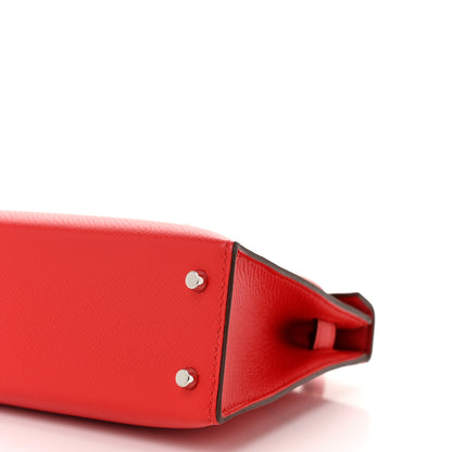 Hermes Epsom Mini Kelly Sellier 20 Rouge de Coeur 10 of 11