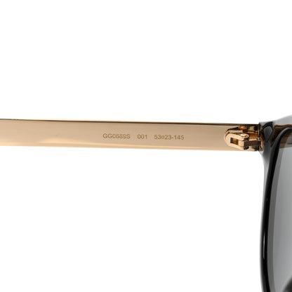 Gucci Acetate Mens Sunglasses GG0689S Black Gold 5 of 8