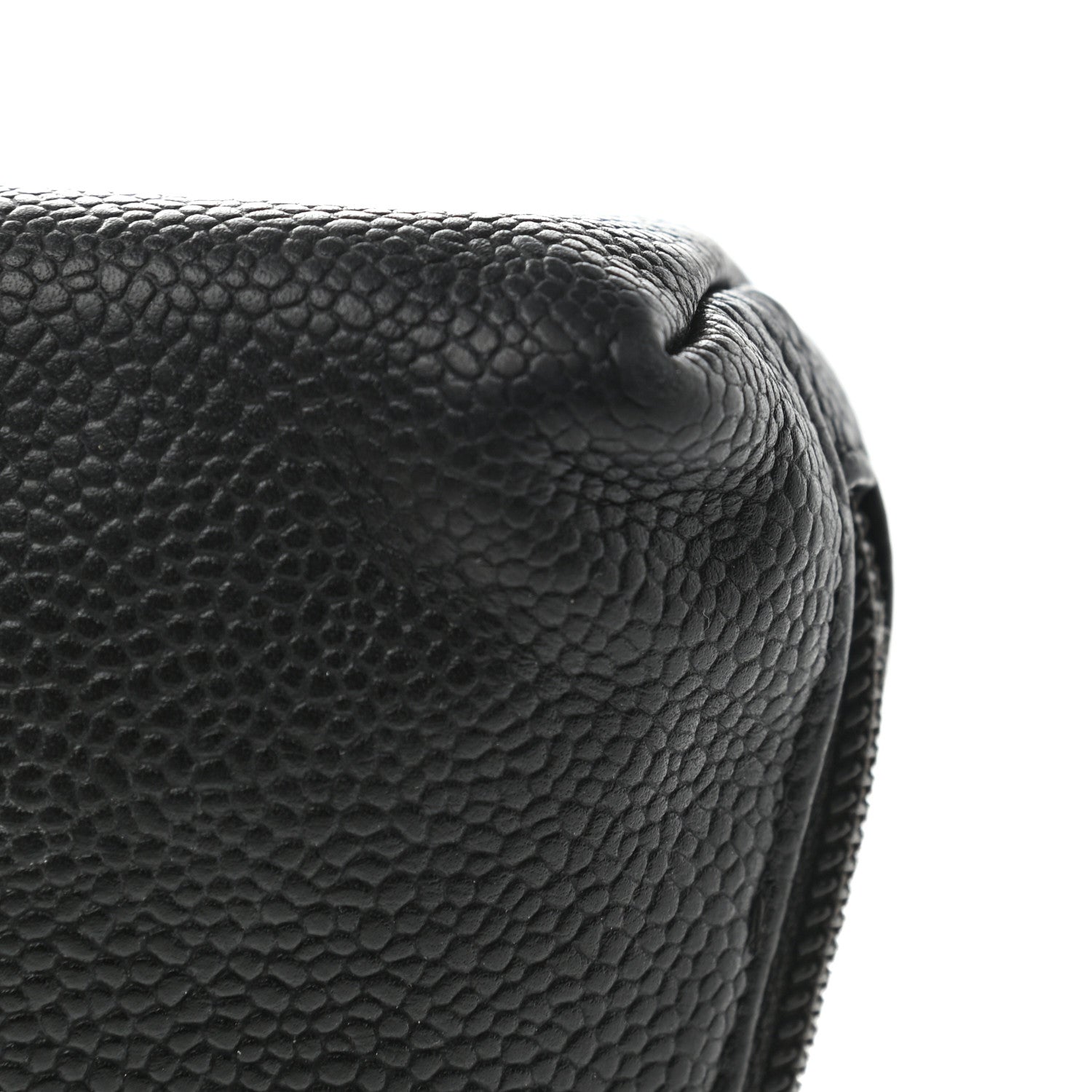 Chanel Caviar Timeless CC Cosmetic Pouch Bag Black 8 of 17
