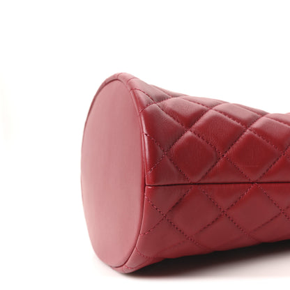 Chanel Calfskin Quilted Boy Bucket Bag Red 10 of 10