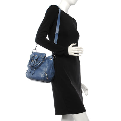 Balenciaga Agneau Giant 12 Silver Hardware Mini Pompon Atlantique 2 of 9