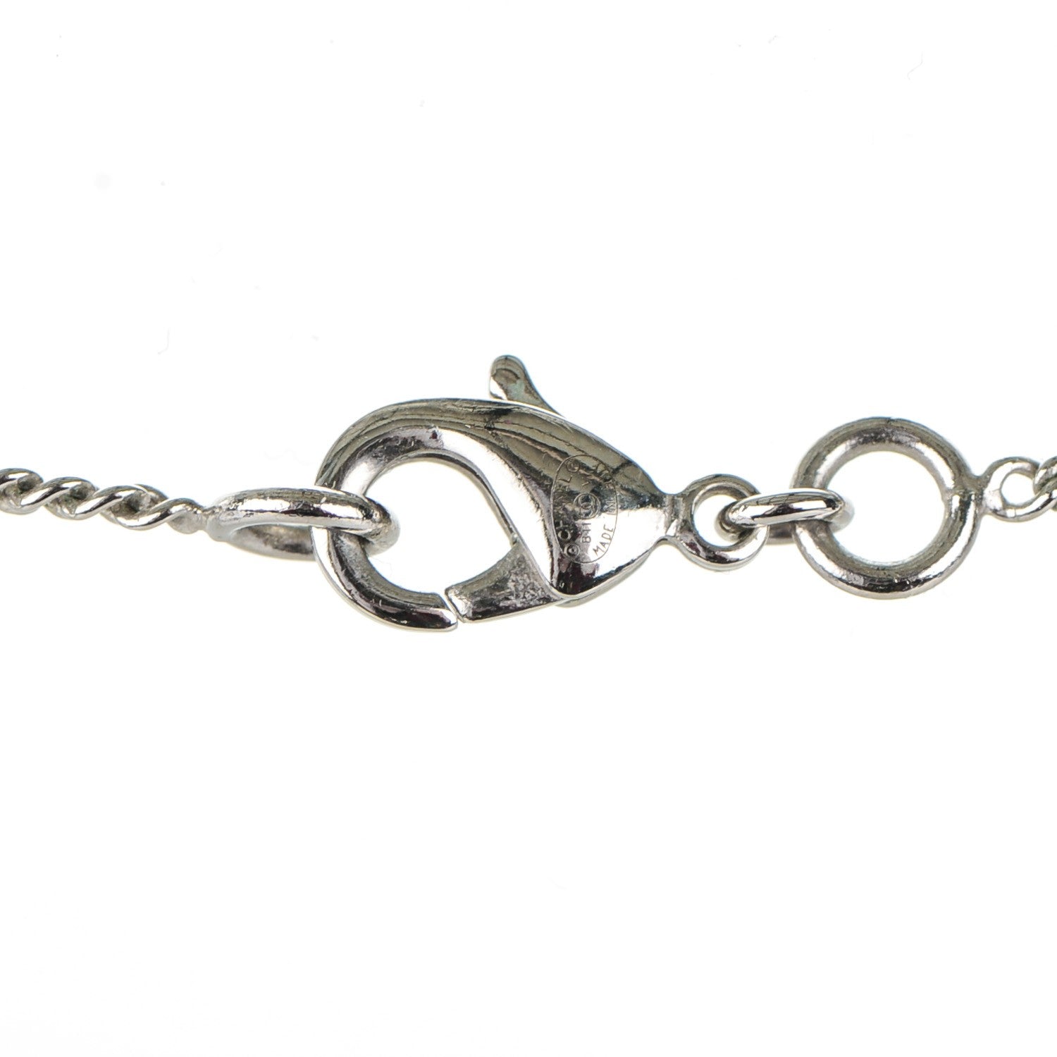 Chanel Crystal Timeless CC Necklace Silver 4 of 4