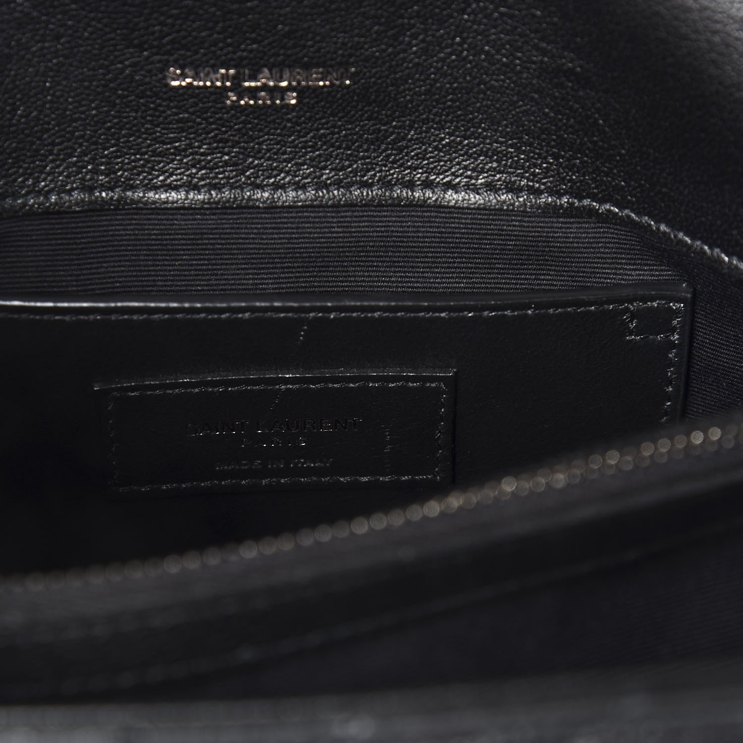 Saint Laurent Sheepskin Matelasse Chevron Monogram Medium College Bag Black 9 of 10