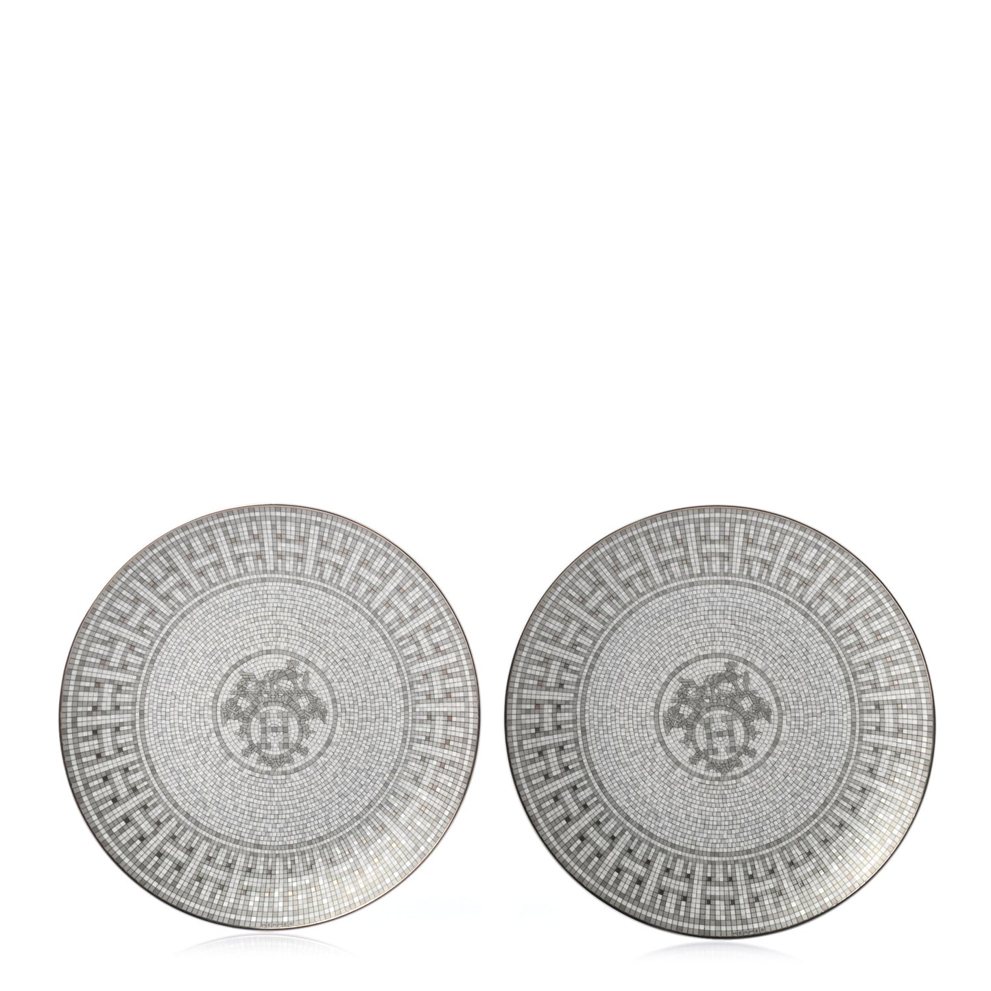 Porcelain Mosaique au 24 Platine Dessert Plate 8.3 Set of 2