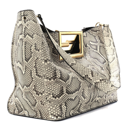 Fendi Snakeskin Medium Fendi Way Tote Daisy Roccia 2 of 9