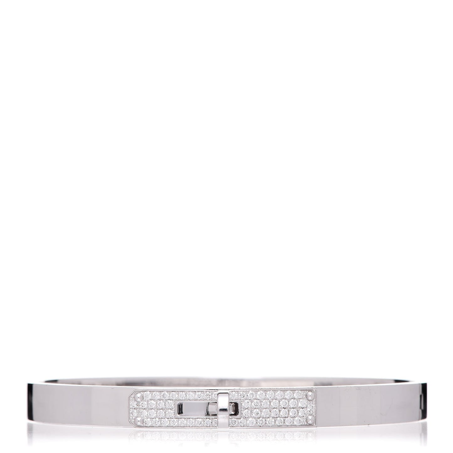 18K White Gold Diamond PM Kelly Pave Bracelet SH