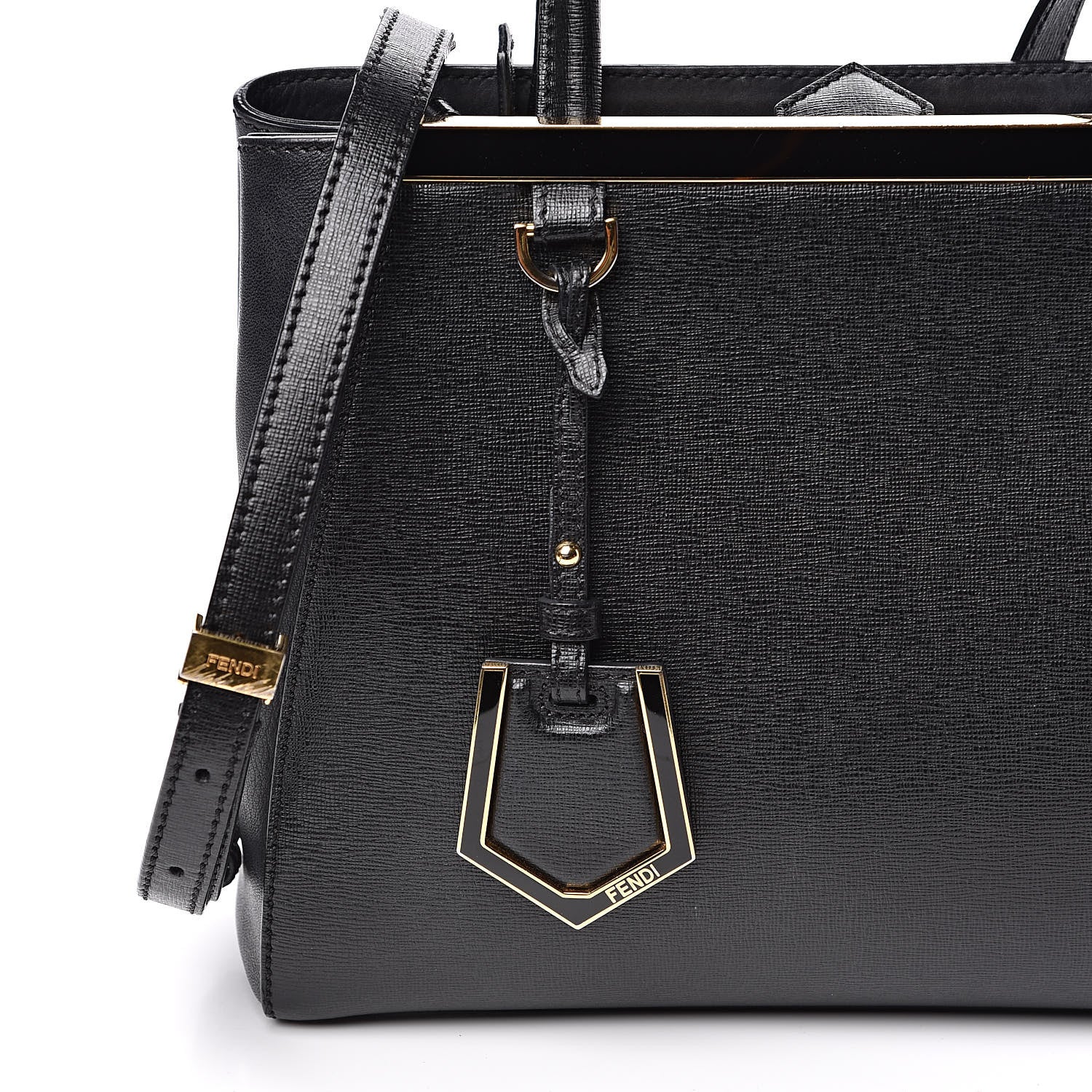 Fendi Vitello Elite Petite 2Jours Tote Black 14 of 14