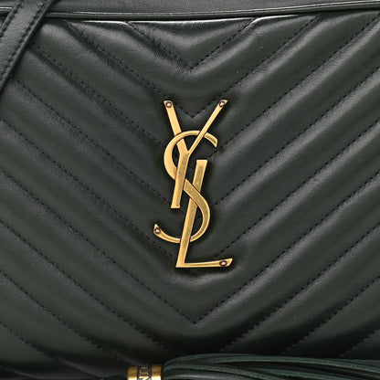 Saint Laurent Calfskin Matelasse Monogram Lou Camera Bag Military Green 8 of 12
