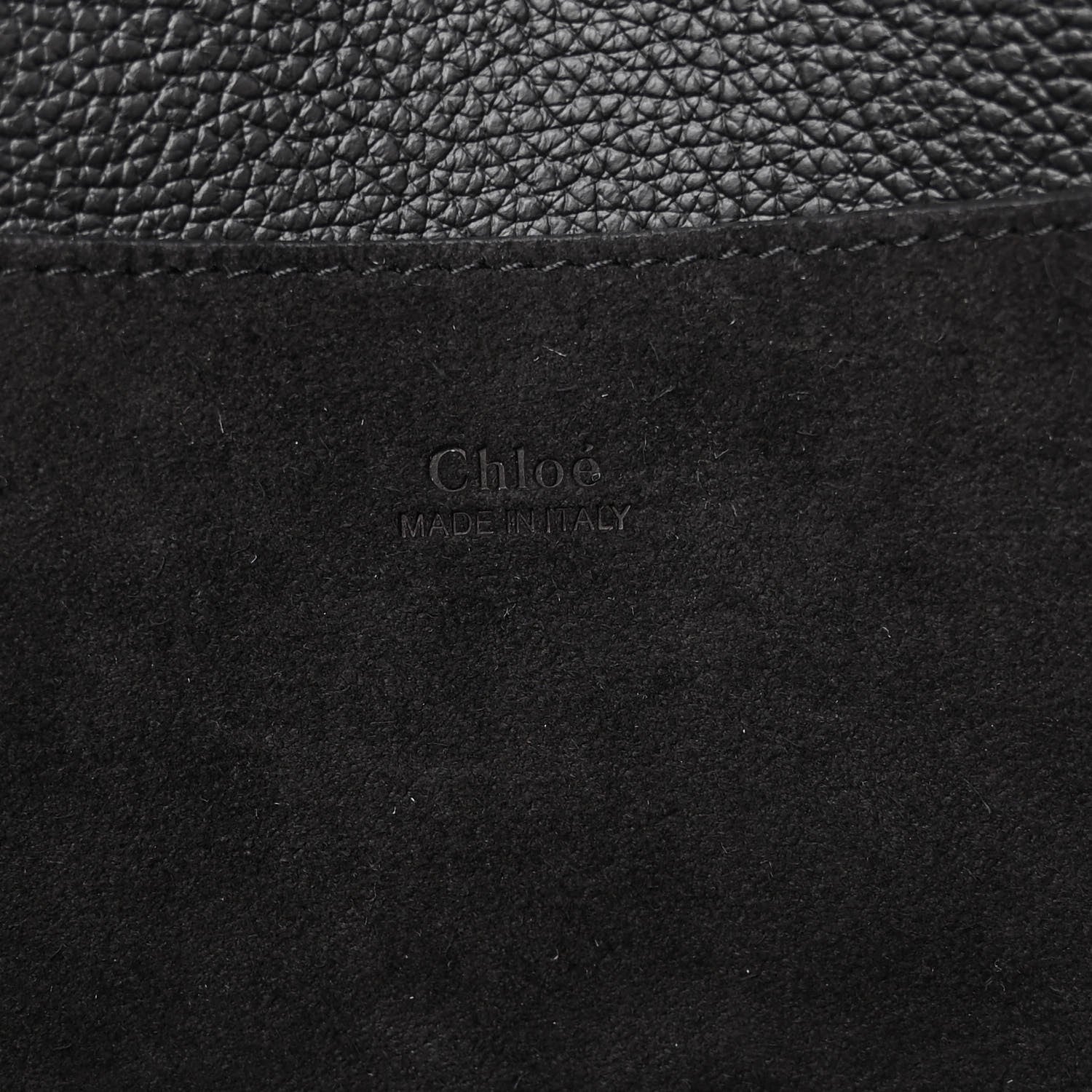 Chloe Shiny Grained Calfskin Marcie Clutch Black 6 of 9