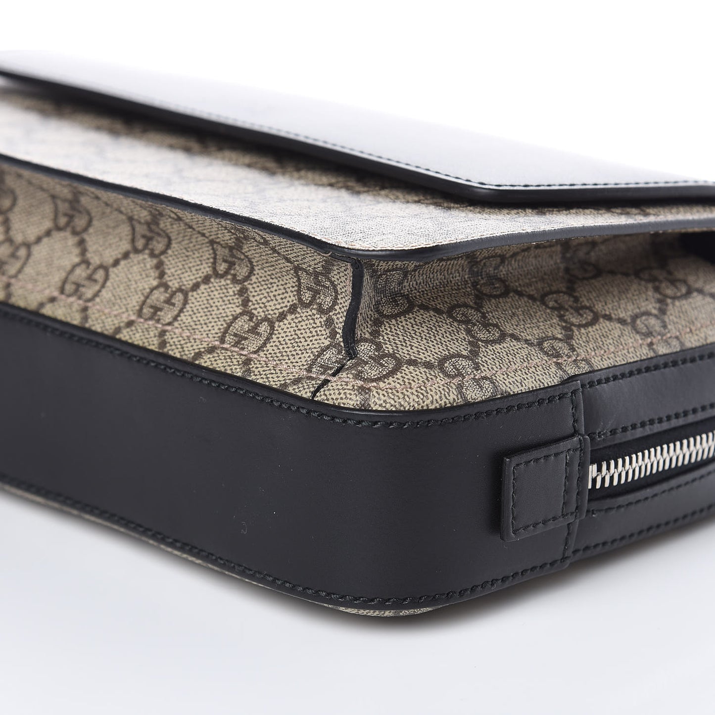 GG Supreme Monogram Mens Eden Wristlet Black