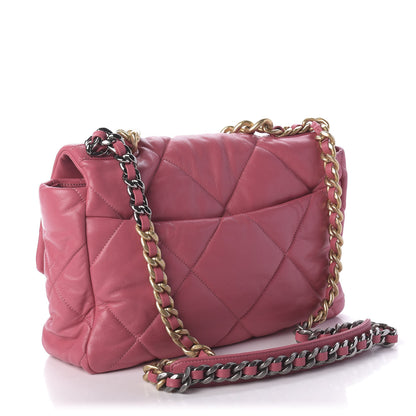 Chanel Goatskin Quilted Large 19 Flap Pink 3 of 11