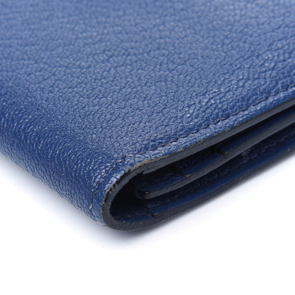 Hermes Chevre Mysore Bearn Gusset Wallet Bleu Saphir 10 of 17