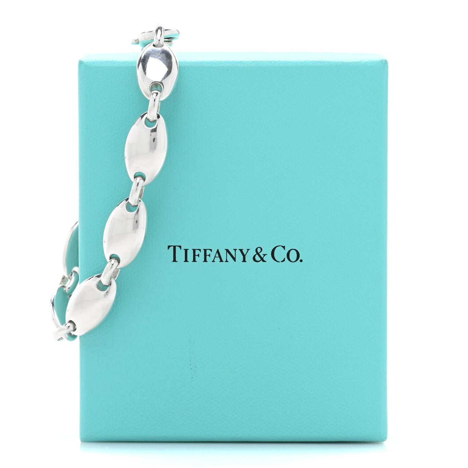 Tiffany Sterling Silver Pebble Link Bracelet 4 of 4
