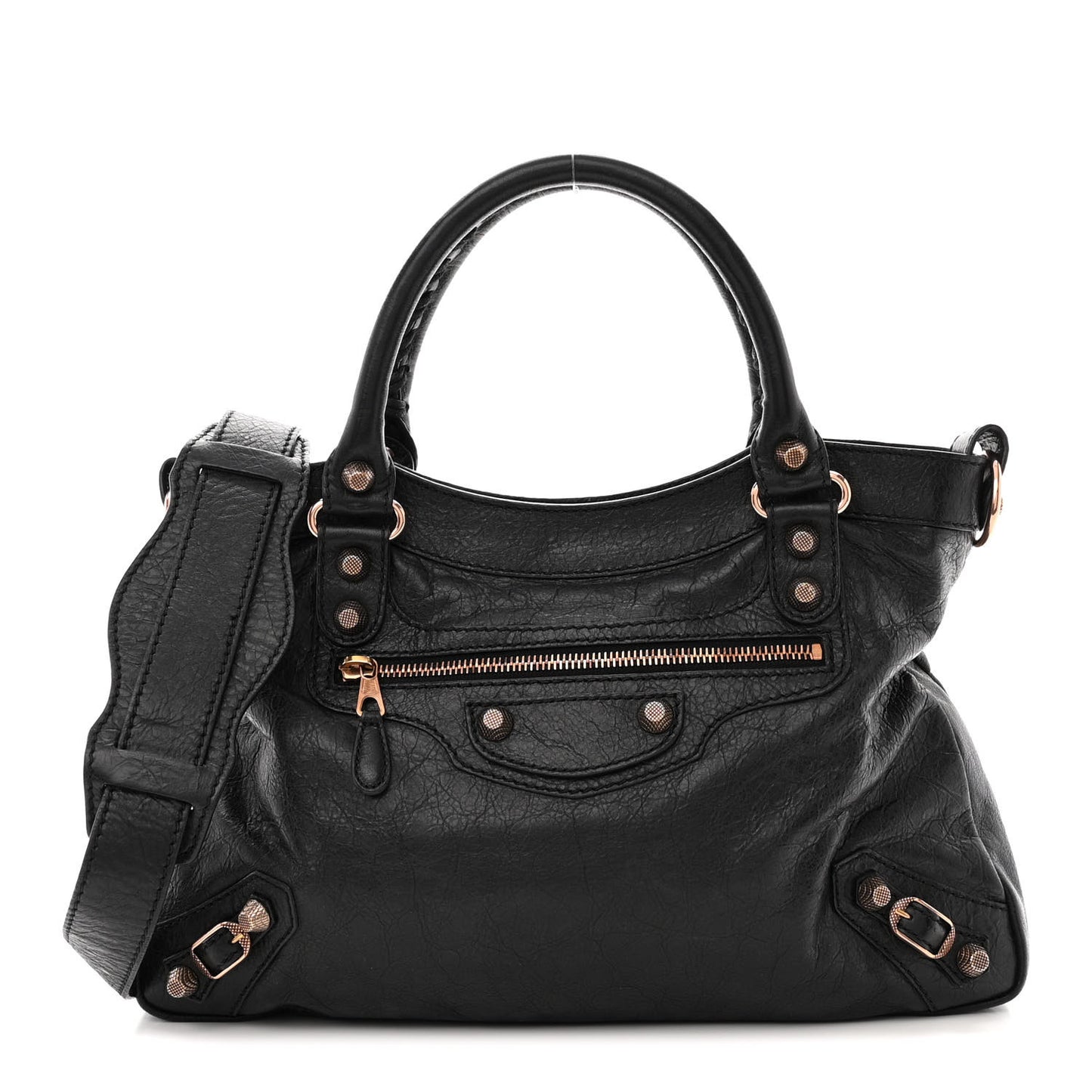 Agneau Giant 12 Rose Gold Hardware Town Black