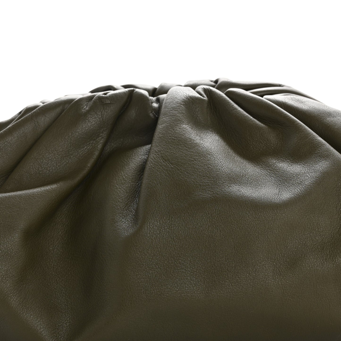 Smooth Butter Calf The Pouch Oversized Clutch Kaki Fondent