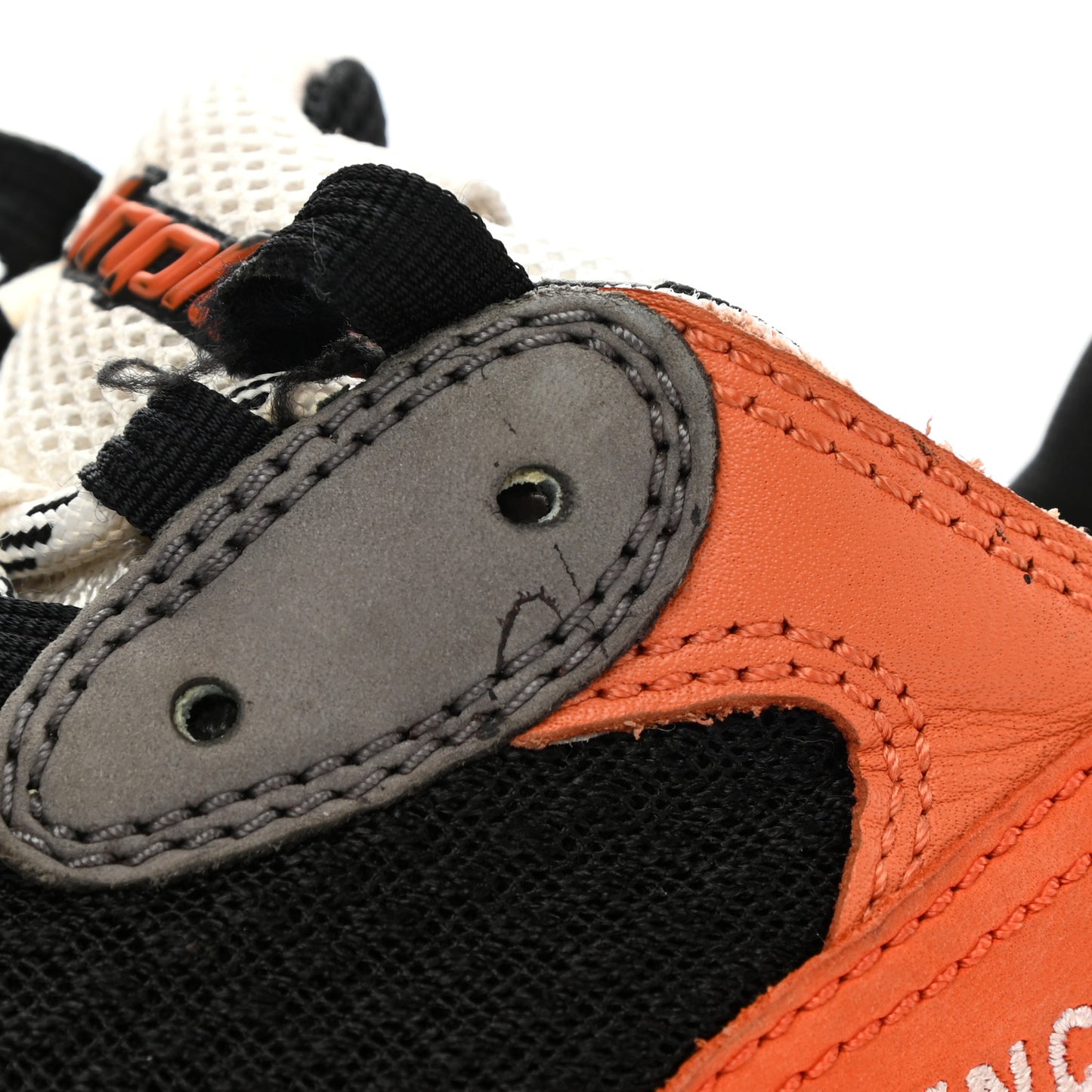 Mesh Nubuck Womens Triple S Sneakers 37 Orange Gris Black