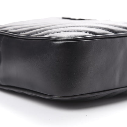 Saint Laurent Calfskin Matelasse Monogram Lou Camera Bag Black 7 of 9