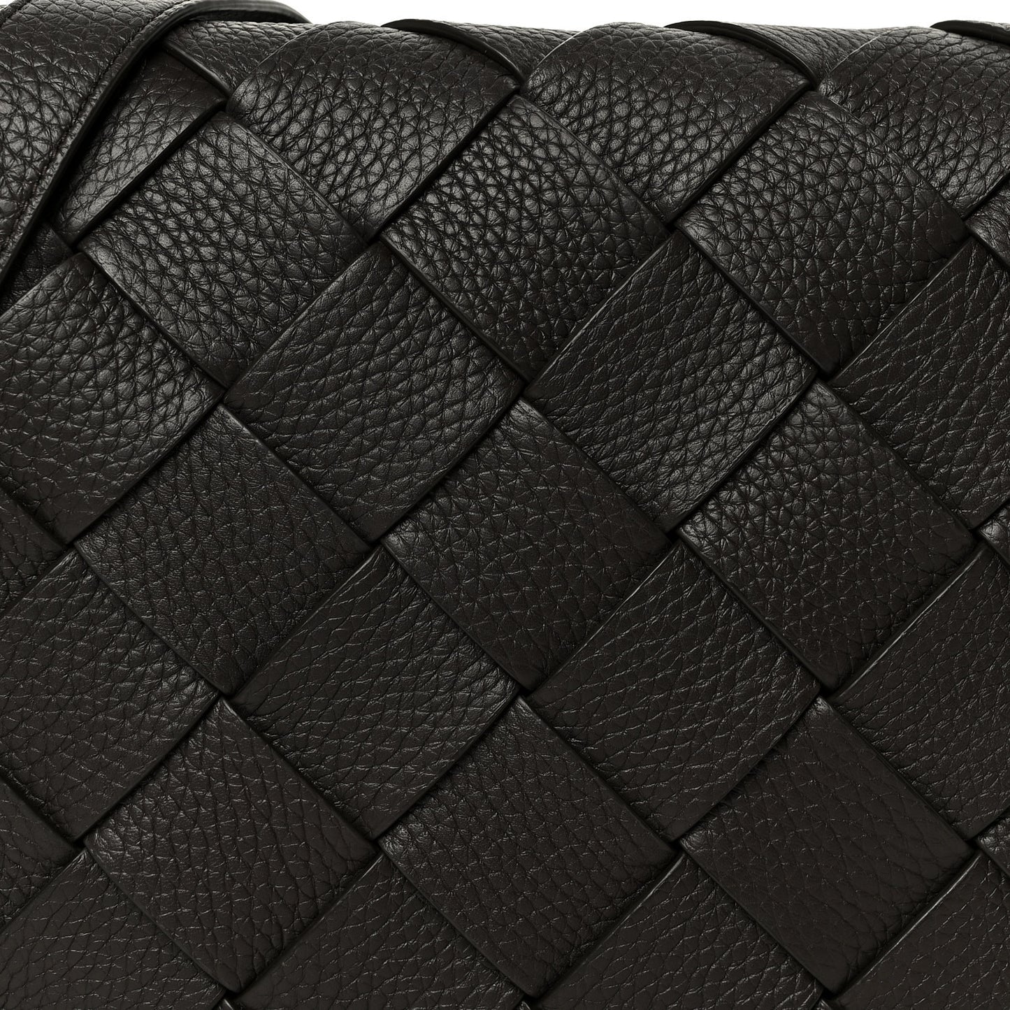 Grained Calfskin Intreccio Large Diago Crossbody Bag Fondant