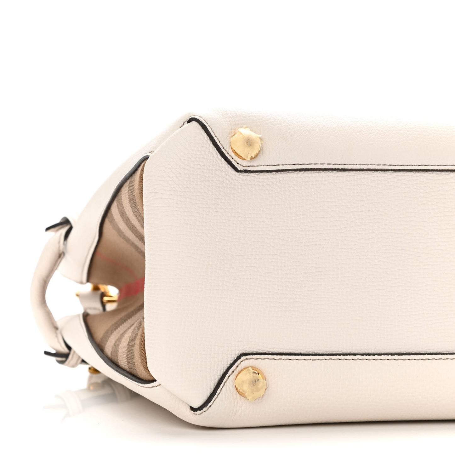 Derby Calfskin House Check Medium Banner Tote Beige