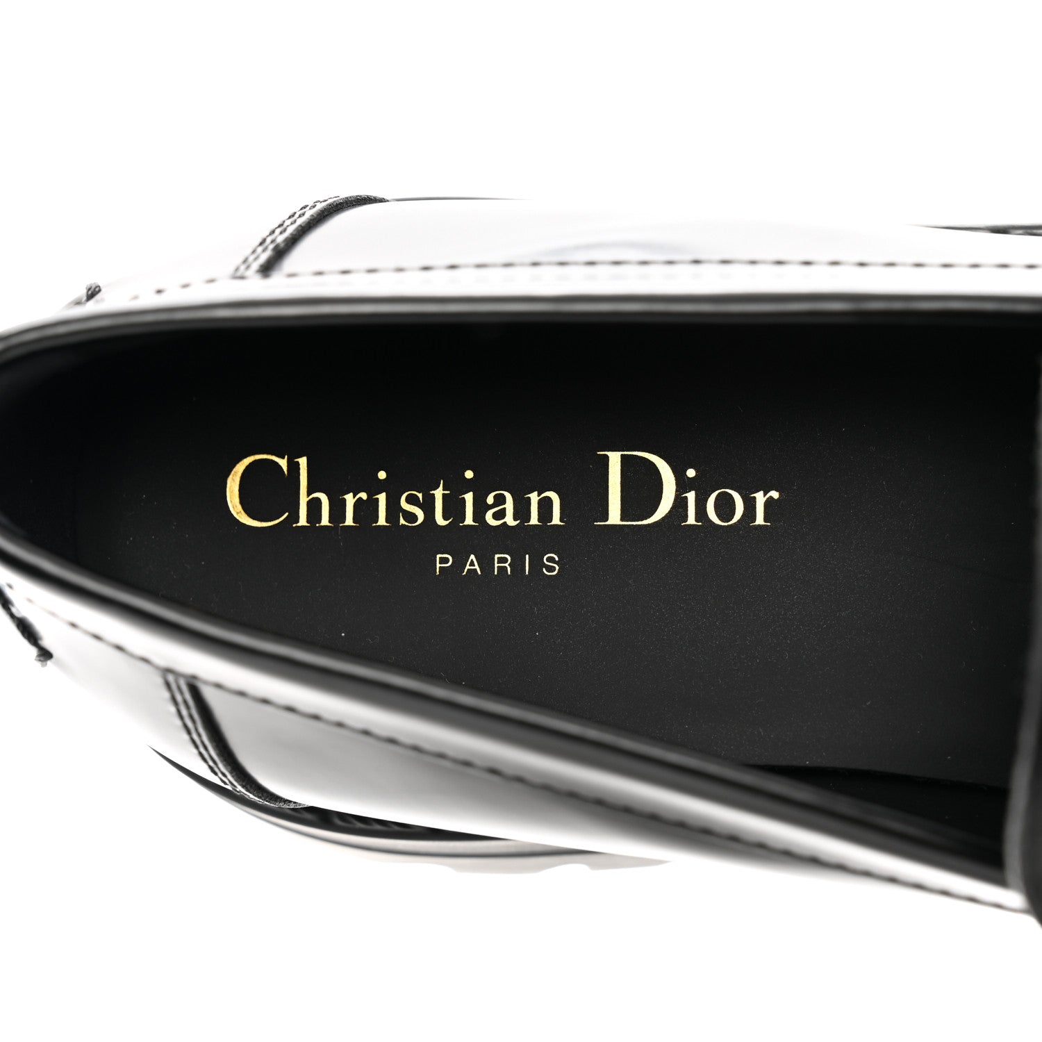 Christian Dior Brushed Calfskin Dior Code Lug Sole 15mm Loafers 38 Black 7 of 8