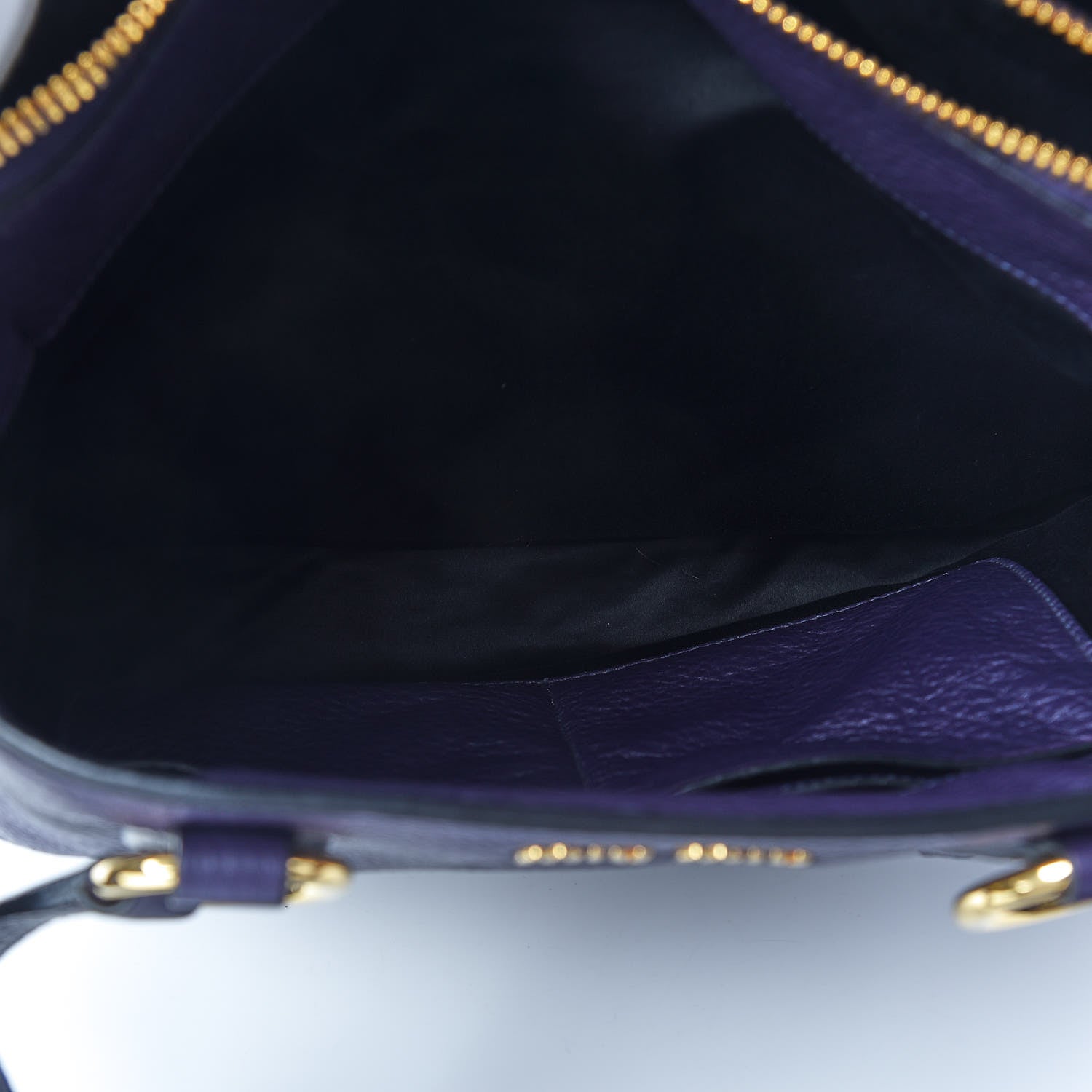 Miu Miu Vitello Daino Tote Uva 7 of 11