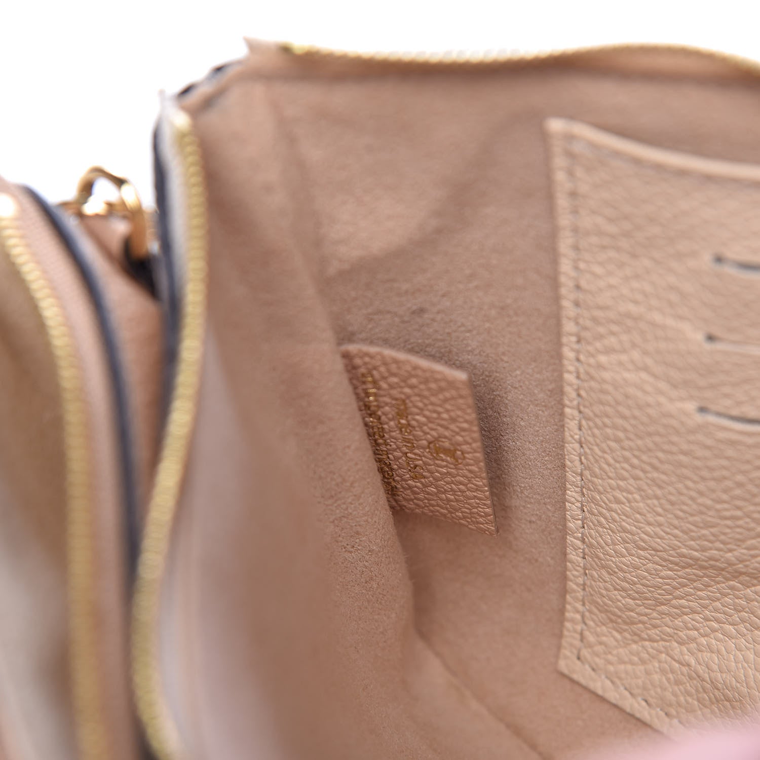 Louis Vuitton Empreinte Double Zip Pochette Beige Rose Creme 8 of 12