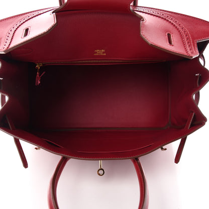 Hermes Tadelakt Ghillies Birkin 35 Rubis 5 of 11