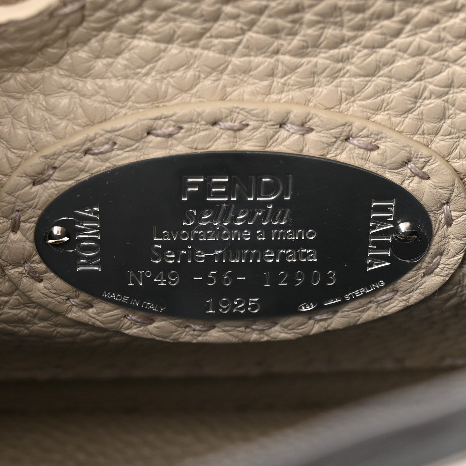 Fendi Cuoio Romano Selleria Chamois Small Peekaboo I SEE U Satchel Asfalto Camelia 6 of 9
