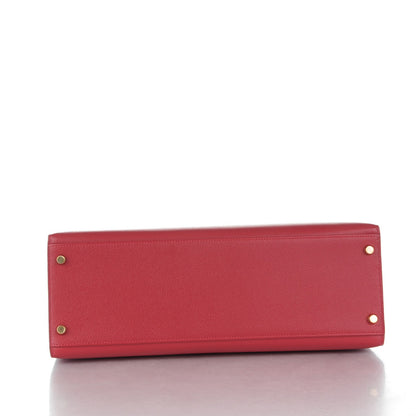 Hermes Courchevel Kelly Sellier 35 Rouge Vif 6 of 27