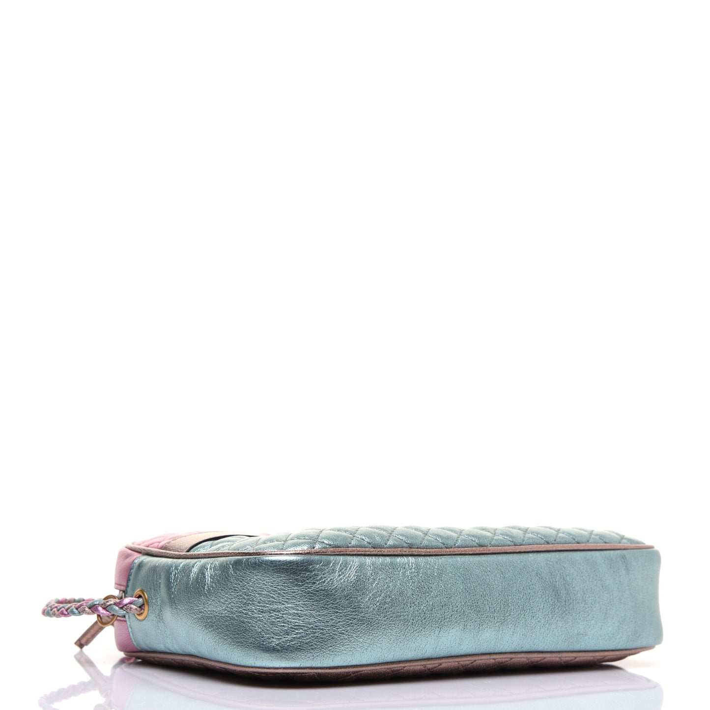 Laminated Nappa Trapuntata Small Zumi Shoulder Bag Rosa Lago Rame
