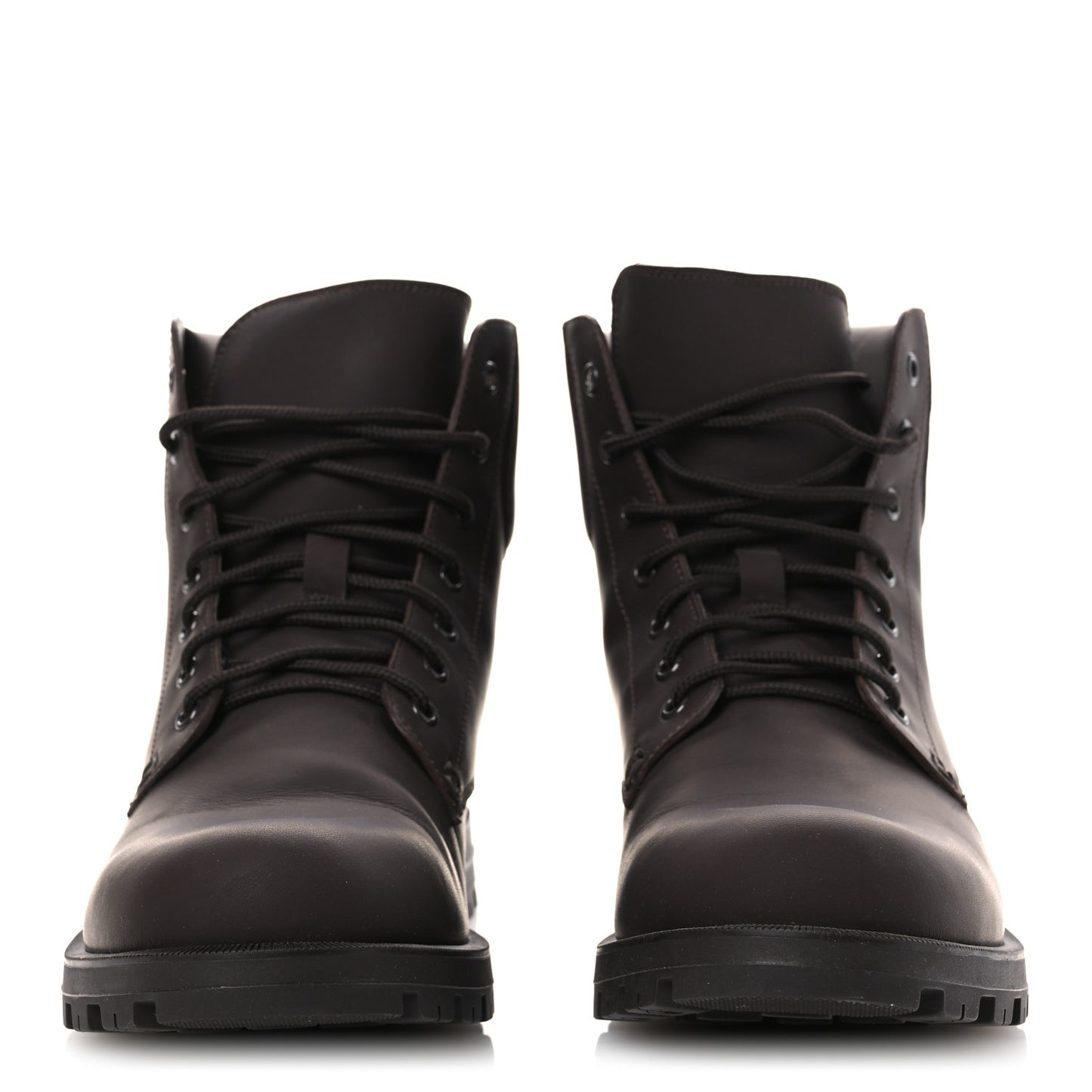 Rubberized Mens Lace Up Ankle Boots 9.5 Brown
