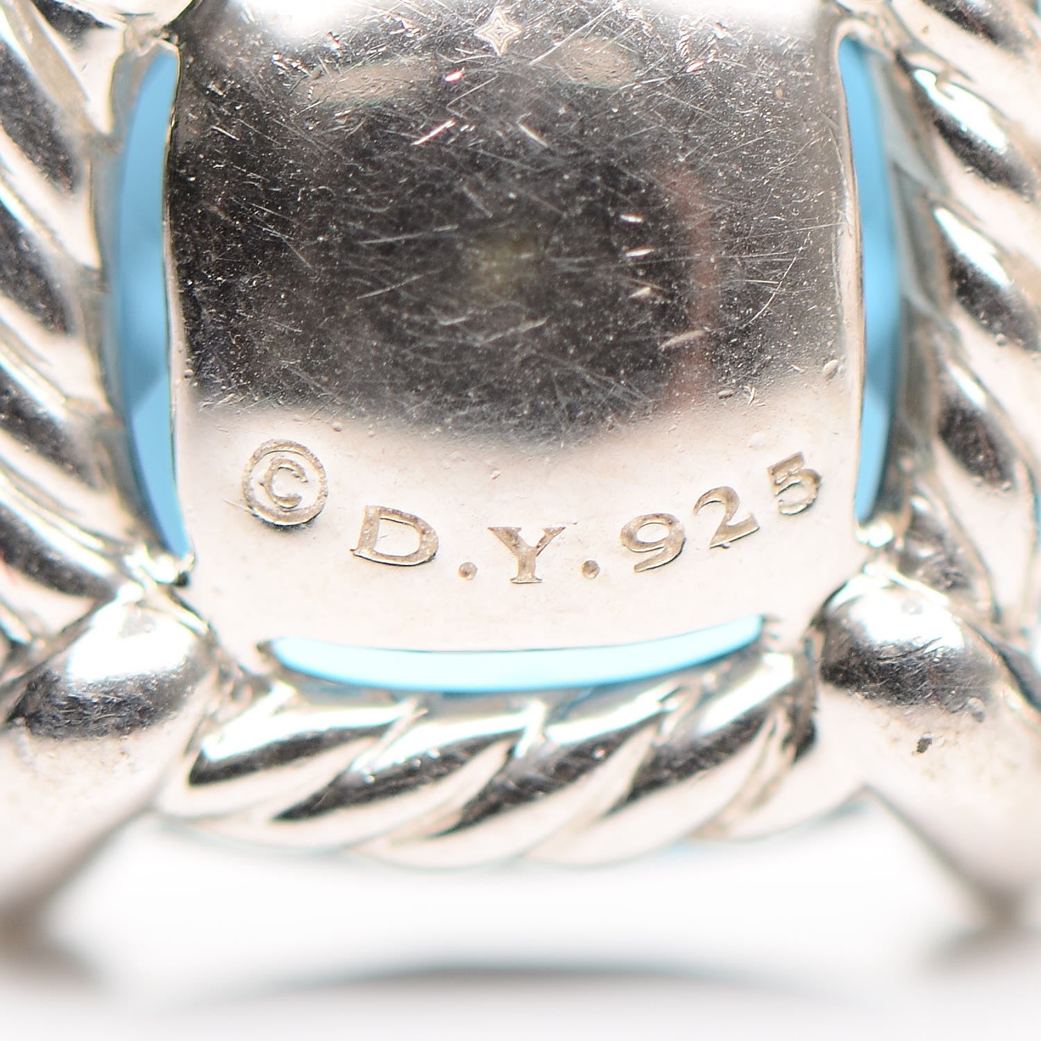David Yurman Sterling Silver Hampton Blue Topaz Diamond Chatelaine Drop Earrings 4 of 5