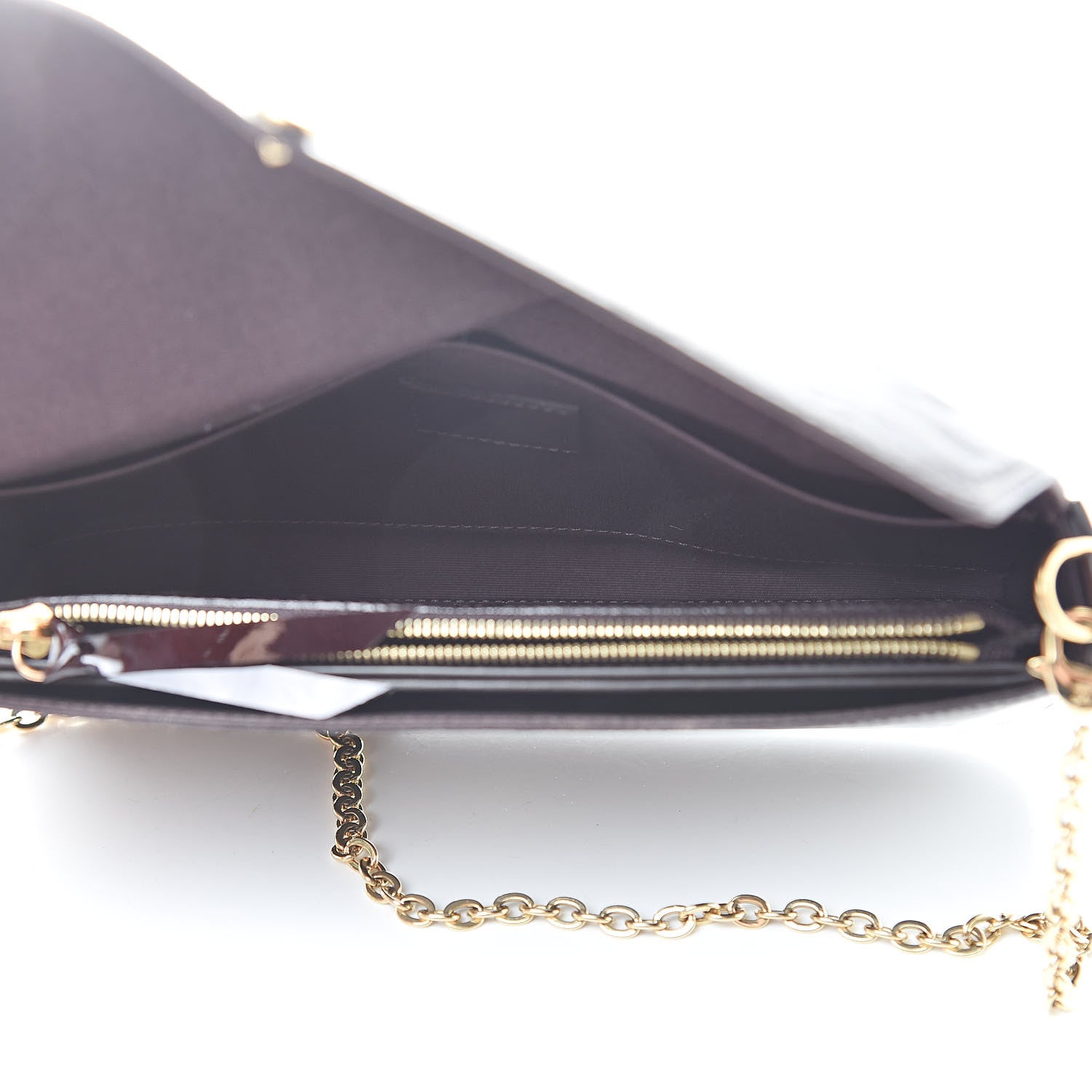 Louis Vuitton Vernis Pochette Felicie Chain Wallet Amarante 7 of 15
