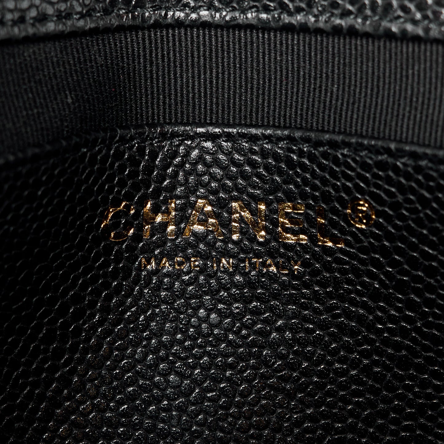 Caviar Quilted Small Chain Flap Black