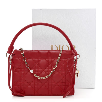 Christian Dior Lambskin Milly Mini Drawstring Bag Red 11 of 11