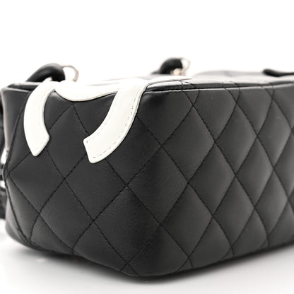 Chanel Calfskin Quilted Small Cambon Bowler Black White 9 of 11