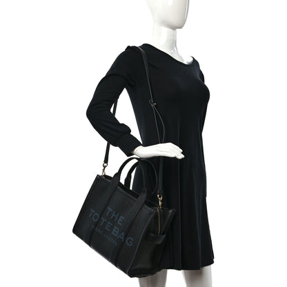 Marc Jacobs Grained Calfskin Medium The Tote Bag Black 2 of 8