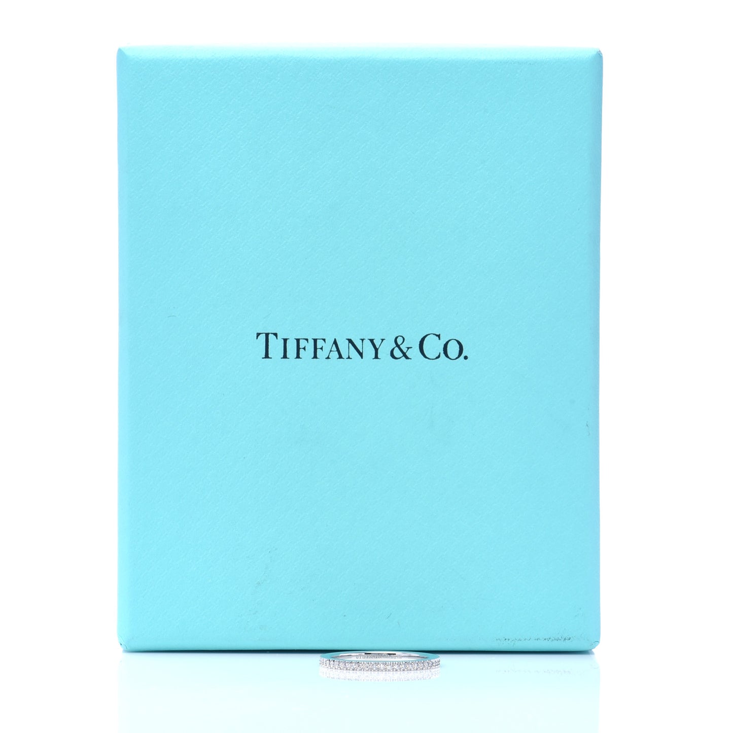 Platinum Diamond Full Circle Lucida Wedding Band Ring 4.5