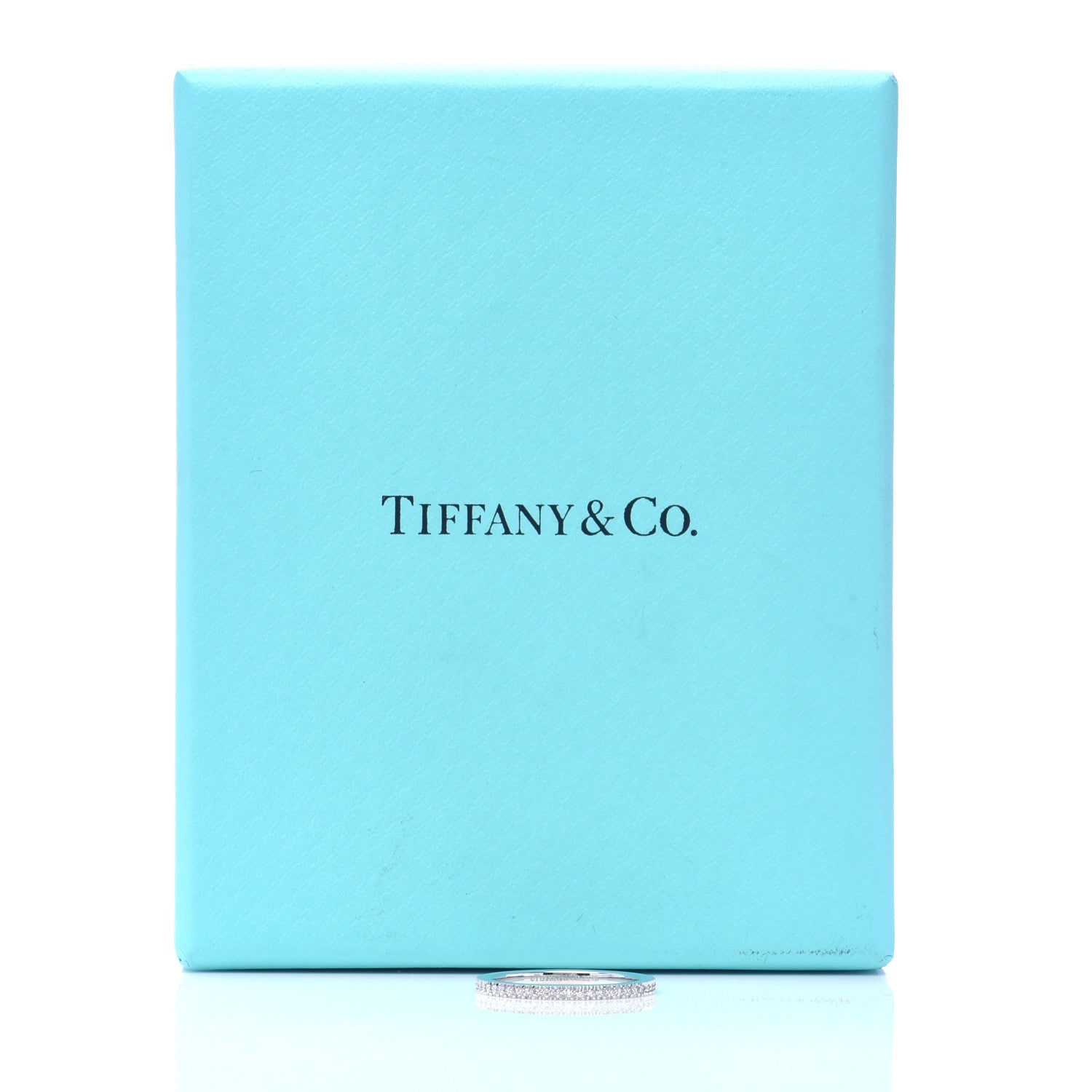 Tiffany Platinum Diamond Full Circle Lucida Wedding Band Ring 48 4.5 5 of 5