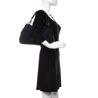 Christian Dior Satin Crystal Hardcore Shoulder Bag Navy Black 2 of 9