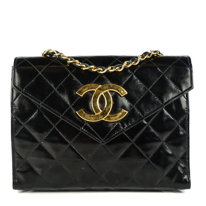 Chanel Patent Quilted Envelope Flap Black 1 of 8