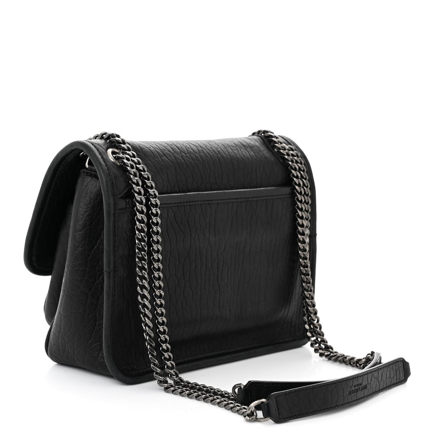 Grained Lambskin Monogram Baby Niki Chain Satchel Black