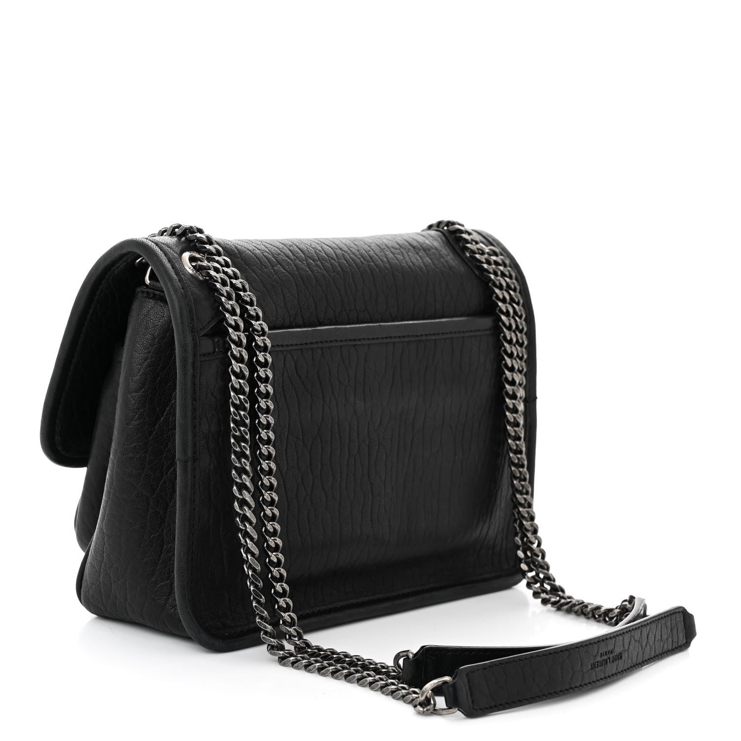 Saint Laurent Grained Lambskin Monogram Baby Niki Chain Satchel Black 3 of 10